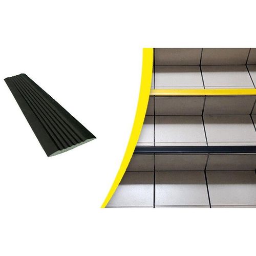 Selbstklebende weiche rutschfeste Treppenkante schwarz 50x3000mm – 604009NADH – Wattelez