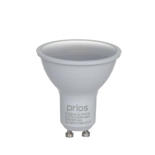 PRIOS Smart LED-GU10-Reflektor Plastik 7W WLAN opal 827