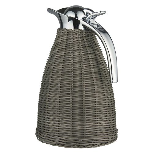 IB Laursen Thermoskanne mit Polyrattangeflecht, Höhe 27 cm, Ø 16,5 cm, grau