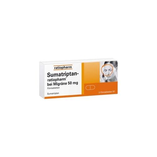 SUMATRIPTAN-ratiopharm bei Migräne 50 mg Filmtabl. 2 St
