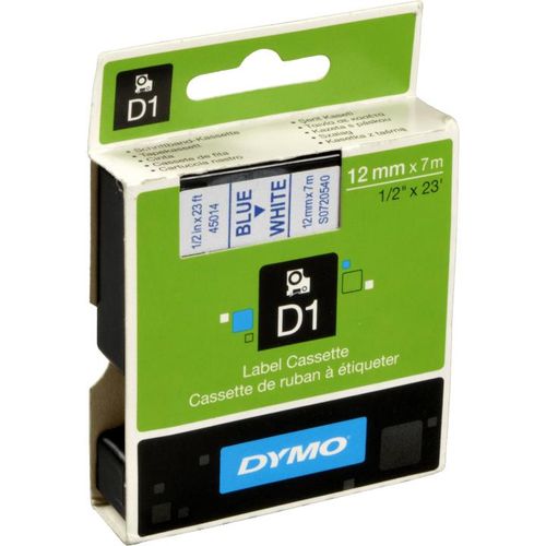 Dymo Originalband 45014 blau auf weiß 12mm x 7m