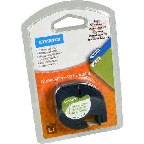 Dymo Originalband 91220 schwarz auf weiß 12mm x 4m Papier