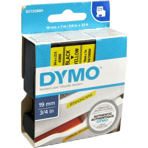 Dymo Originalband 45808 schwarz auf gelb 19mm x 7m