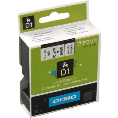 Dymo Originalband 45803 schwarz auf weiß 19mm x 7m