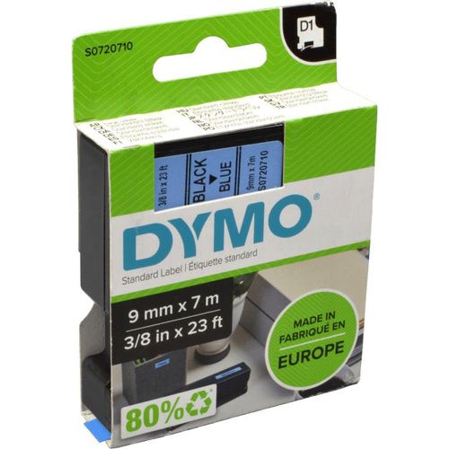 Dymo Originalband 40916 schwarz auf blau 9mm x 7m