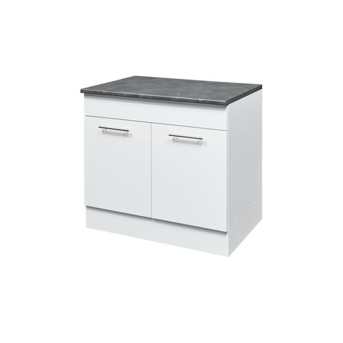 Spülenunterschrank Lier - weiß - 100 cm - 90 cm - 60 cm - Sconto