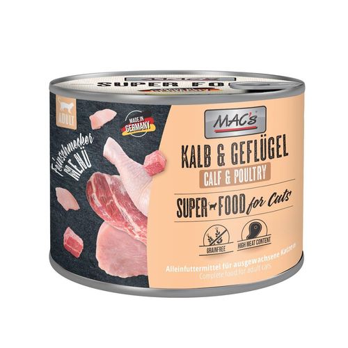 MAC's Cat Feinschmecker Menü Kalb und Geflügel 12x200g