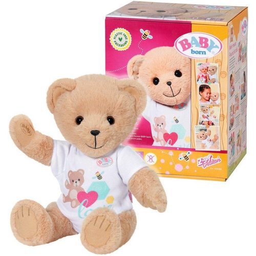 Baby Born Kuscheltier Teddy Bär, weiß, inklusive Strampler - Teddybär, weiß