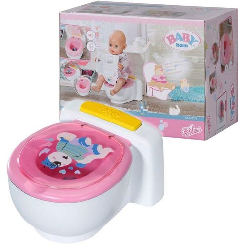 Baby Born Puppen Toilette Bath, mit Sound, rosa|weiß