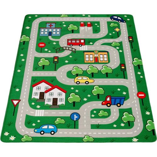 Paco Home - Kinderteppich Teppich Kinderzimmer Spielteppich Spielmatte Rutschfest Grün 80x150 cm