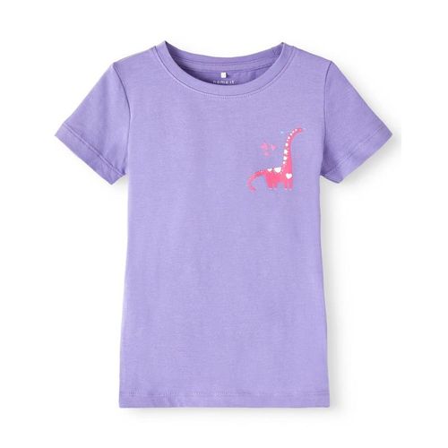 name it - T-Shirt NMFBELA DINO in aster purple, Gr.92