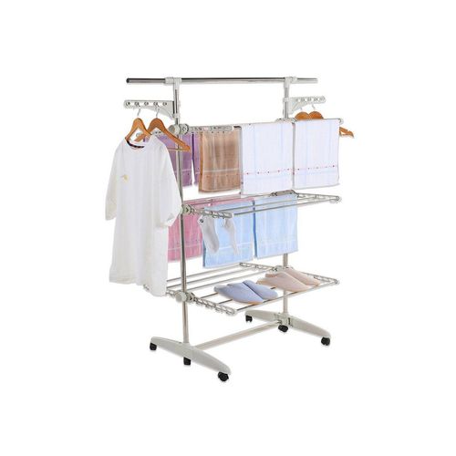 NYVI Turmwäscheständer Premium Wäscheständer Turm LaundryFlex Plus Weiß aus Edelstahl
