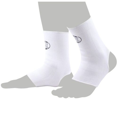BAY-Sports Fußbandage Uni Knöchelbandage Fußgelenkbandage Sprunggelenk weiß