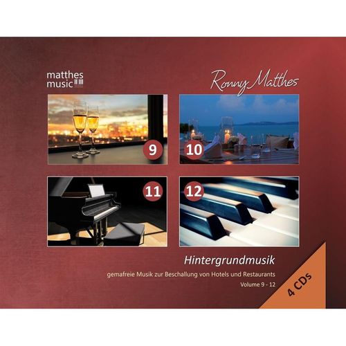 Hintergrundmusik,Vol.9-12-Gemafrei (4 Cd-Box) - Ronny Matthes, Gemafreie Musik, Matthesmusic. (CD)