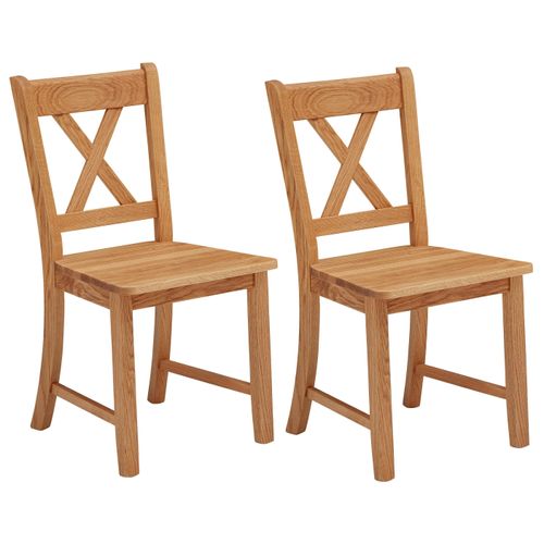 Stuhl SCHÖSSWENDER "Königsee" Stühle Gr. B/H/T: 46 cm x 90 cm x 52 cm, 2er-Set Vierfußstuhl Königssee ohne Sitzkissen, braun (braun, wildeiche) Holzstühle Gestell aus Massivholz