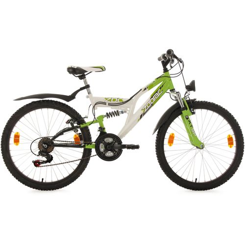 Jugendfahrrad KS CYCLING „Zodiac“ Fahrräder Gr. 38 cm, 24 Zoll (60,96 cm), grün (weiß, grün) Kinder Alle Fahrräder