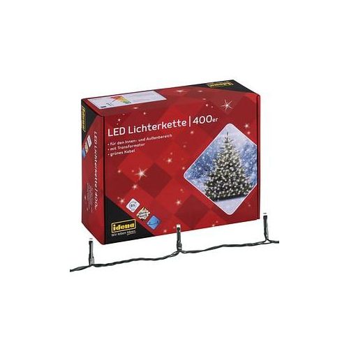 Idena 400er LED Lichterkette grün 47,9 m