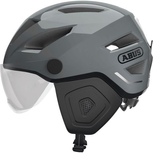 Fahrradhelm ABUS „PEDELEC 2.0 ACE“ Helme Gr. L Kopfumfang: 56 cm – 62 cm, grau Fahrradhelme für Erwachsene