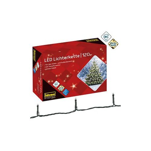 Idena 120er LED Lichterkette grün 20,0 m