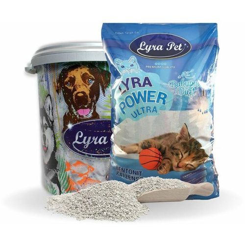 Lyra Pet - 15 Liter ® Lyra Power ultra excellent Katzenstreu in 30 l Tonne