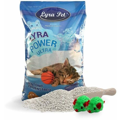 Lyra Pet - 15 Liter ® Lyra Power ultra excellent Katzenstreu + 2 Mäuse