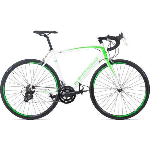 Rennrad KS CYCLING „Imperious“ Fahrräder Gr. 53 cm, 28 Zoll (71,12 cm), grün (weiß, grün) Rennräder