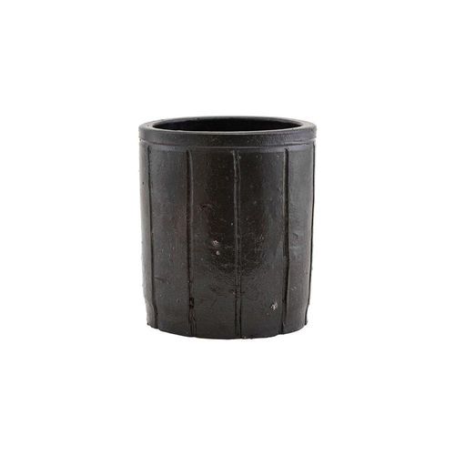 House Doctor Blumentopf Julian, Schwarz, Höhe 17 cm, ∅ 15 cm