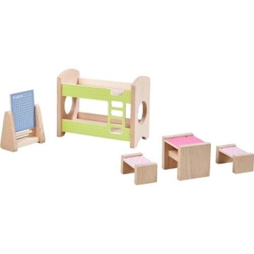 HABA Little Friends - Puppenhaus-Möbel Kinderzimmer für Geschwister