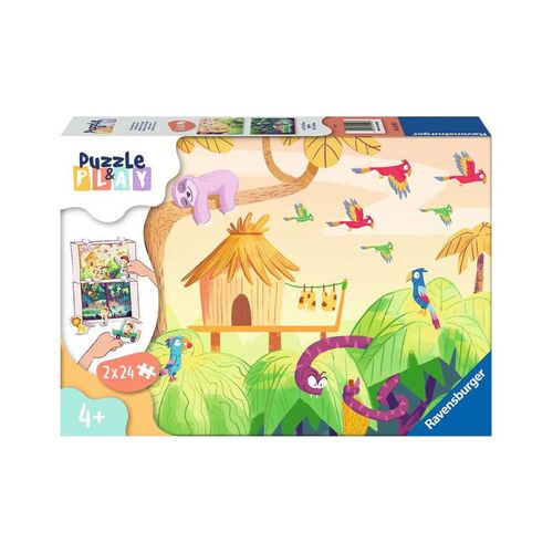 Puzzle PUZZLE&PLAY - TIERE 1 2x24-teilig