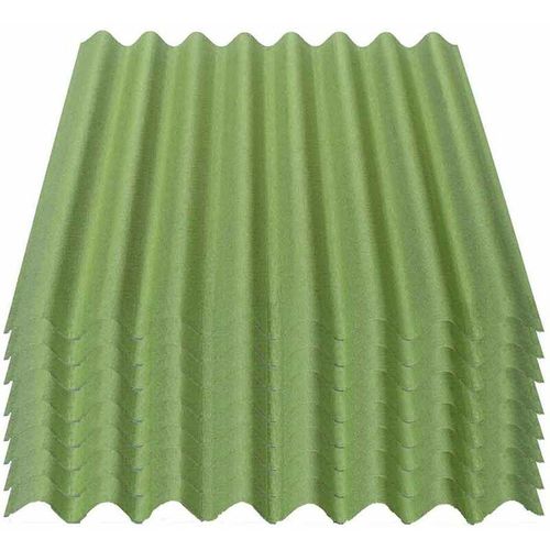 Easyline Dachplatte Wandplatte Bitumenwellplatten Wellplatte 8×0,76m² – grün – Onduline