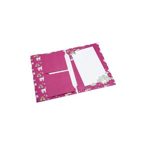 artoz Briefpapier mit Briefhüllen Einhorn pink ca. DIN A5 80 g/qm 1 Pack