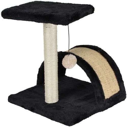 Love Story - Kratzbaum für Katzen mit einer Plattform und einem Pompon, 38 cm, schwarz