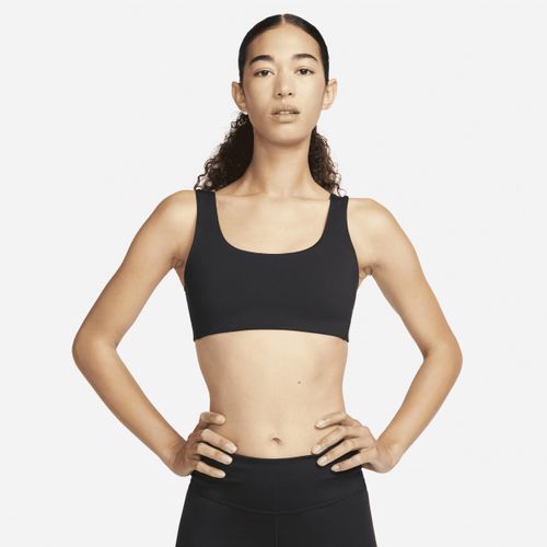 Nike Alate All U Sport-BH mit leichtem Halt, leichtem Futter und U-Ausschnitt für Damen - Schwarz