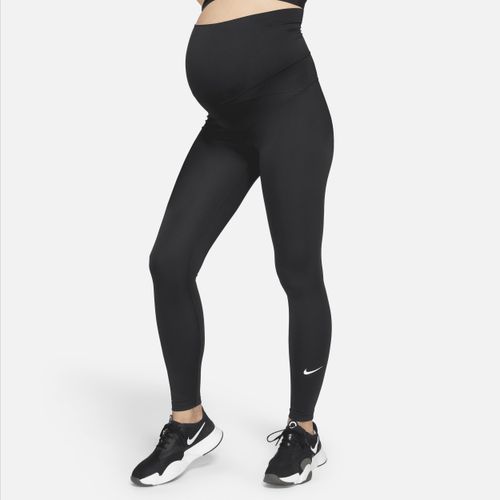 Nike One (M) Legging met hoge taille voor dames (positiekleding) - Zwart