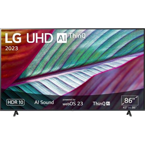 LG 86UR78006LB LCD-LED Fernseher (217 cm/86 Zoll, 4K Ultra HD, Smart-TV, UHD,α5 Gen6 4K AI-Prozessor,HDR10,AI Sound,AI Brightness Control), schwarz