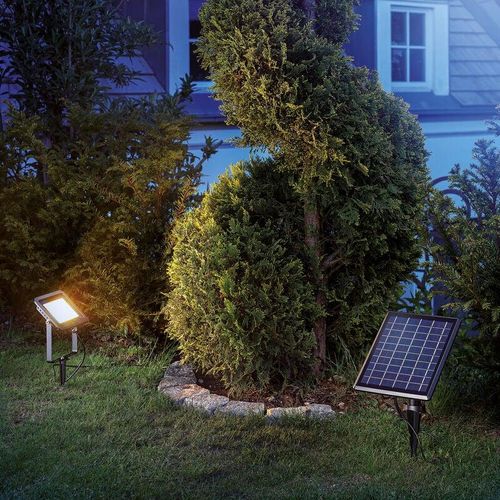 Esotec – Solarstrahler warmweiß Flutlicht Solarleuchte led Garten Deko 102701