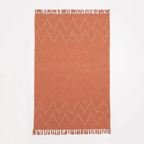 Sklum - Decke aus Baumwolle Igatu Rot Ingwer - Rot Ingwer