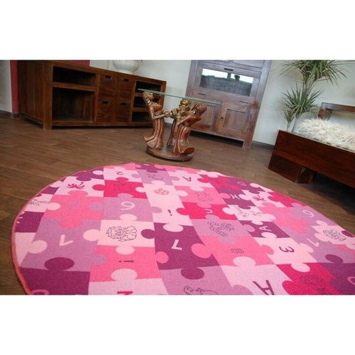 Rugsx - Teppich kreis puzzle lila purple rund 200 cm