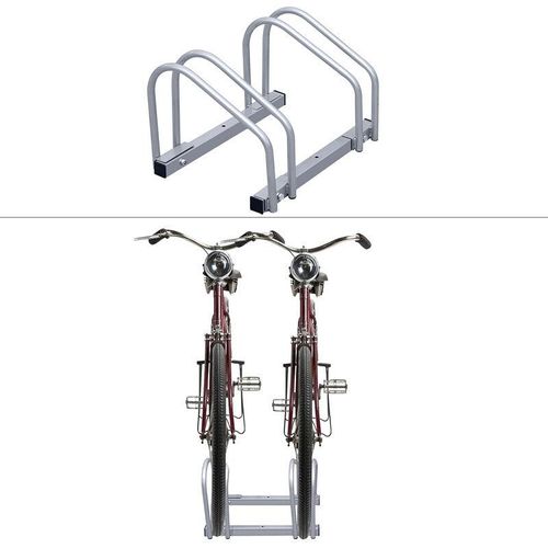 Hengda – Fahrradständer Fahrräde Aufstellständer Fahrradhalter Mehrfachständer Räder mtb für 2 Fahrräder