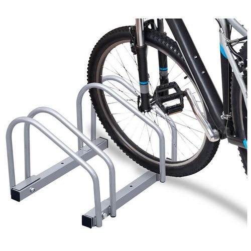 Fahrradständer für 2 Räder 41x32x26cm verzinkt und für Wandmontage geeignet – Silber – Hengda