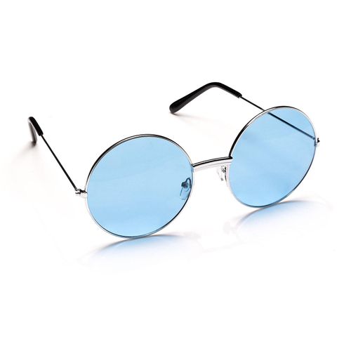 Brille „Hippie“, 6 cm Ø, blau