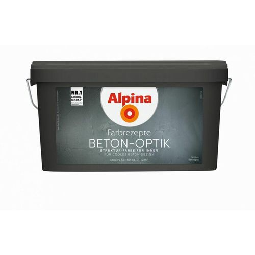 Alpina – Innenfarbe Beton-Optik 3 l Basis & 1 l Finish matt Wandfarbe Deckenfarbe