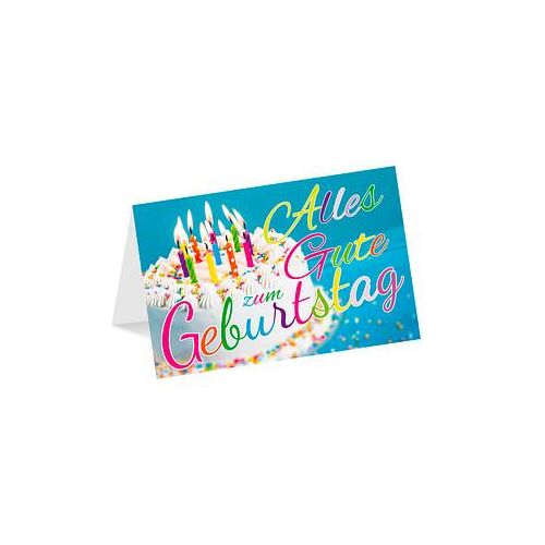 LUMA Geburtstagskarte Torte bunt DIN B6