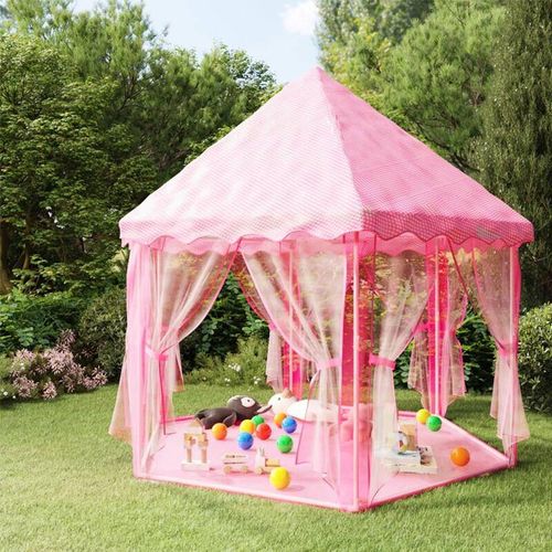 Prinzessin-Spielzelt Märchen-Spielzelt Kinder-Prinzessinnen-Zelt mit 250 Bällen Rosa 133x140 cm XDGN456741 Maisonchic