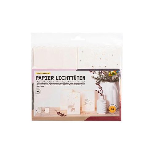folia Papiertüten für Tischlichter weiß 10 St.