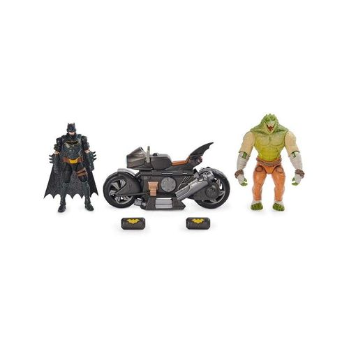 Batman & DC Universe Batman Batcycle with 10 cm Killer Croc & Batman
