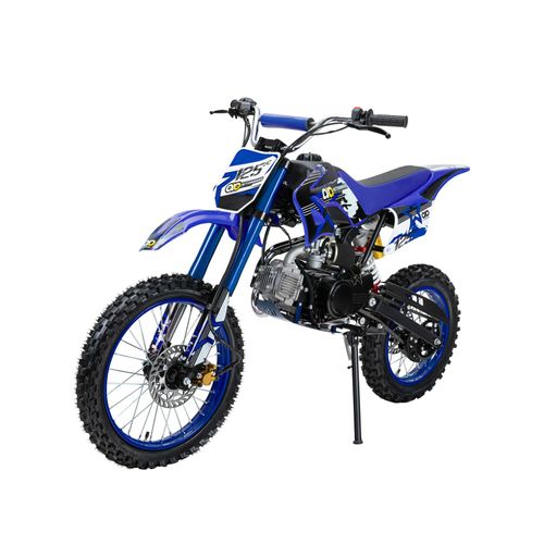 Jugend-Crossbike JC125, Benzin-Jugendmotorrad, 125 ccm, 17/14-Reifen, 4-Takt-Motor, 80 km/h, ab 14 J. (Blau)