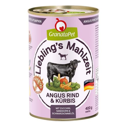 GranataPet Liebling's Mahlzeit Angus Rind und Kürbis 6x400g