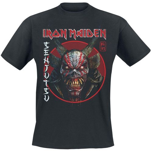 Iron Maiden Senjutsu Eddie Face Circle T-Shirt schwarz in 3XL
