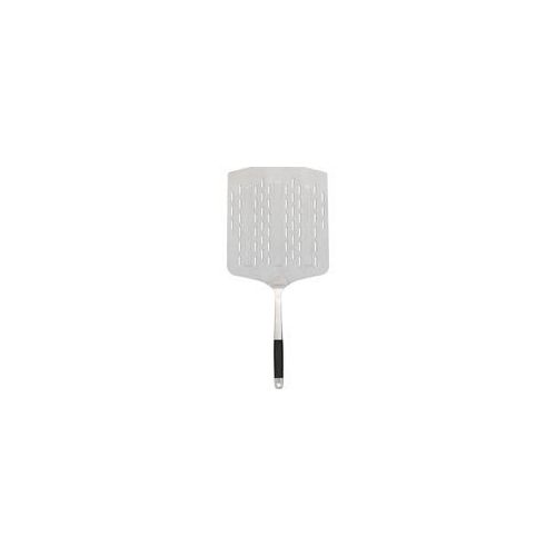 Pizzaschaufel mit Löchern, 30 x 30cm, Grillbesteck aluminium/schwarz